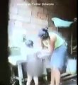 Demoniac mother assaulting her 6 years old son