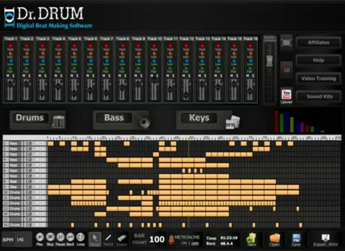 Beat Maker Software 2013 - Dr Drum LIVE Dubstep Demo - How To Make Beats, Dubstep, Rap, Techno