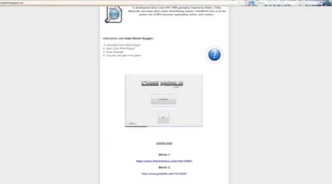 Cube World Keygen Hack & Cheat FREE Download August - September 2013 Update