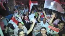 Egypte: manifestation massive Place Tahrir en forme de...