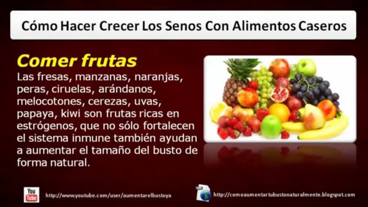 Como Hacer Crecer Los Senos Con Alimentos Caseros | Como Aumentar El Busto Naturalmente