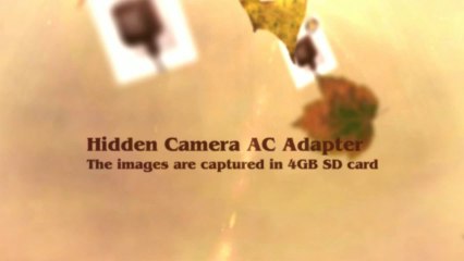 Professional spy camera in AC adaptor