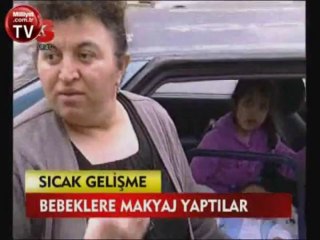 Olay hastanede bebeğe makyaj