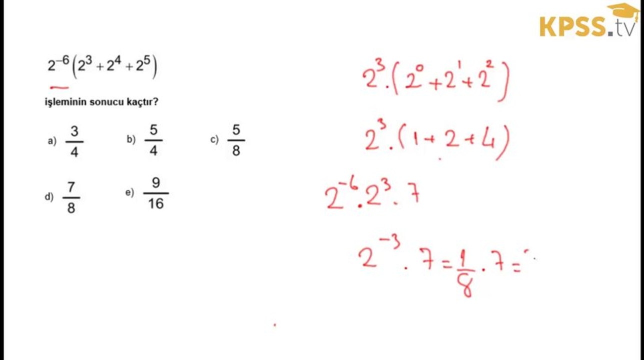KpssTv | 2012 Kpss Lisans - Genel Yetenek 31. Soru