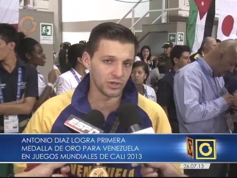 Antonio Díaz se alza con medalla de oro para Venezuela en juegos mundiales de Cali 2013