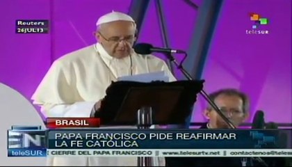 Vía Crucis, actividad más destacada del quinto día del Papa en Brasil