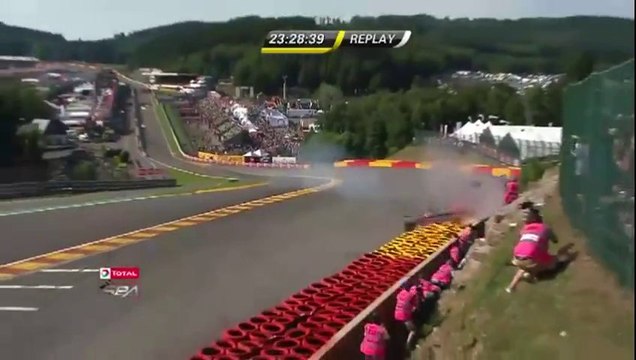 24H Spa Francorchamps Blancpain Endurance 2013 Massive CRASH Buncombe