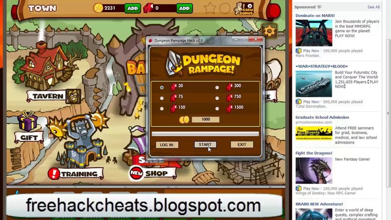 Dungeon Rampage Cheat Tool 2013