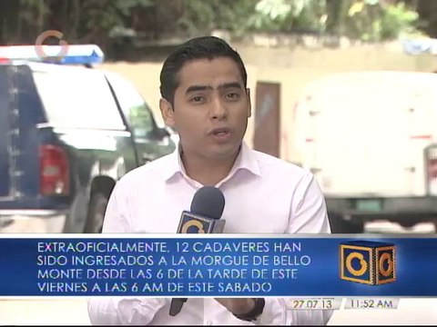 Extraoficial: Al menos 12 cadáveres han ingresado a la morgue de Bello Monte en 12 horas