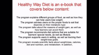 The Healthy Way Diet Review-Best weight loss plan.