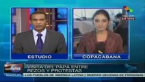 Molestos, ciudadanos de Río por inconvenientes ante visita del Papa