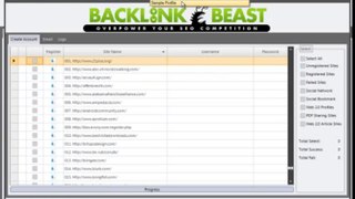 Backlink Beast Review - Account Creation