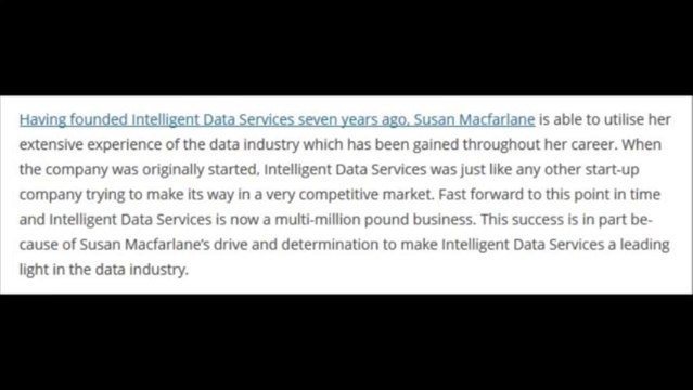 Intelligent Data Services - Susan Macfarlane