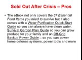 Sold Out After Crisis - 37 Critical Food Items Guide review