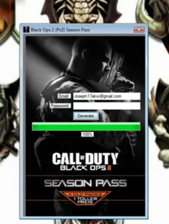 Black Ops 2 2013 PS3 Xbox Season Pass Generator