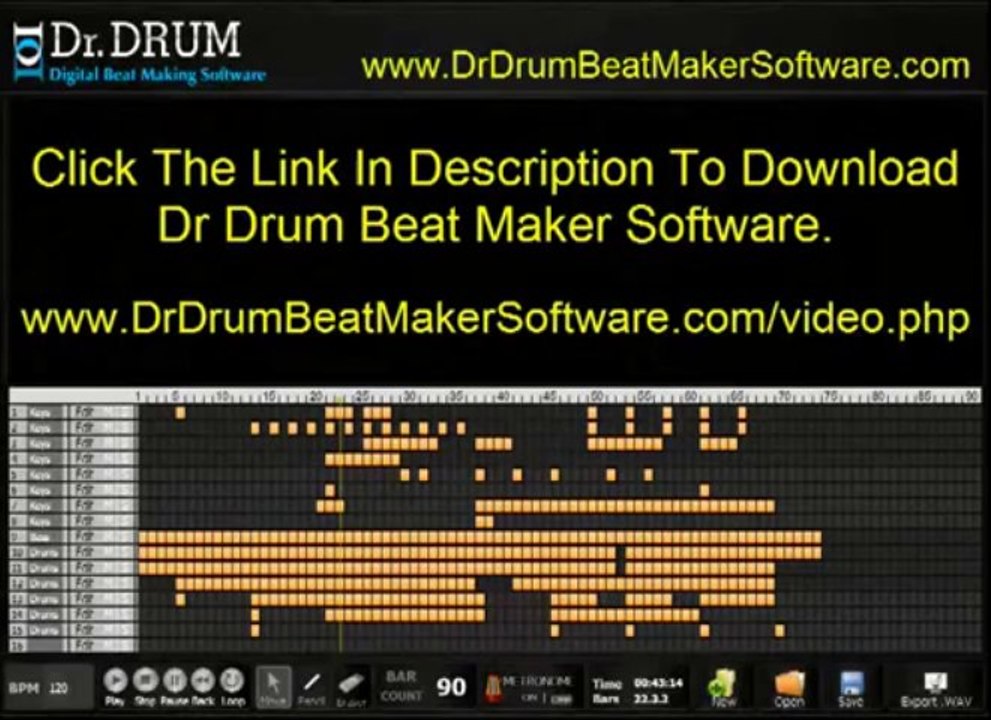 Dr Drum Beat Maker Software - Making A Beat (Video 4)