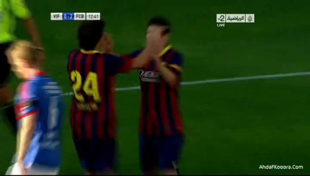 Messi 1st goal of season 2013/2014 (vs Valerenga 27.07.2013)