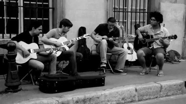 Gala Swing Quartet joue blue drag, au jeudis d'albertas, Aix-en-Provence