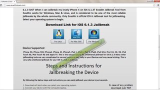 iOS 6 Evasion Jailbreak 6.1.3 untethered by evad3rsteam