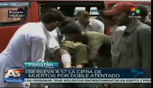 Se eleva a 57 la cifra de muertos por doble atentado en Pakistán