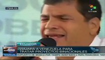 Rafael Correa viajará a Venezuela para tratar proyectos binacionales