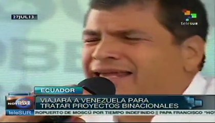 Download Video: Rafael Correa viajará a Venezuela para tratar proyectos binacionales