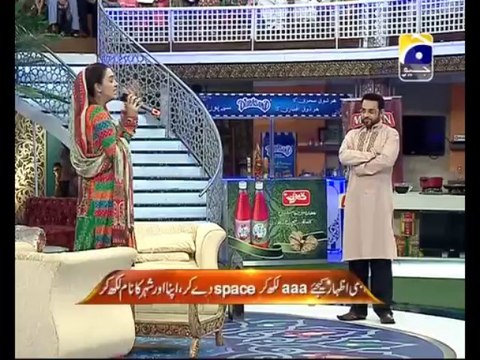 18th iftar Iftar Aamir ke sat Part 1 in Amaan Ramazan with Aamir Liaquat 1434h 28-7-2013 -001