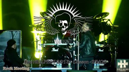 HELLFEST 2013 VOLBEAT Evelyn with Mark Barney Greenway from Napalm Death