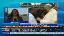 Papa Francisco culmina su visita a Brasil