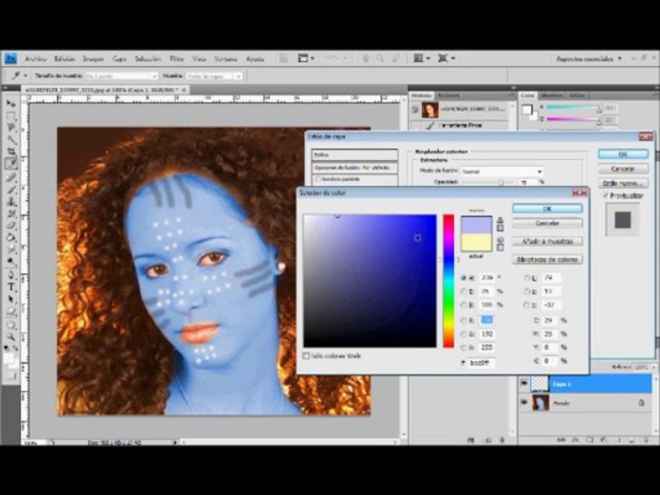 Tutorial Photoshop CS Como realizar Efecto Avatar