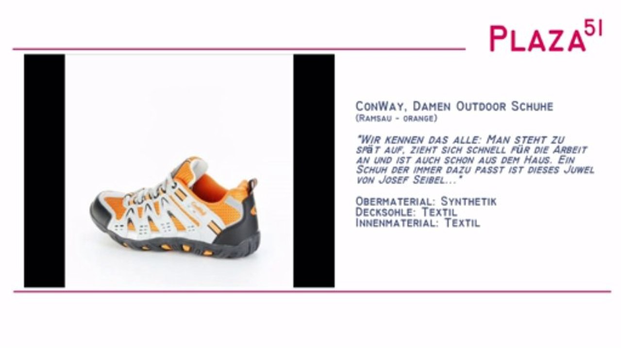Neuvorstellung: ConWay trendige Outdoor-Wanderschuhe orange Damen Ramsau