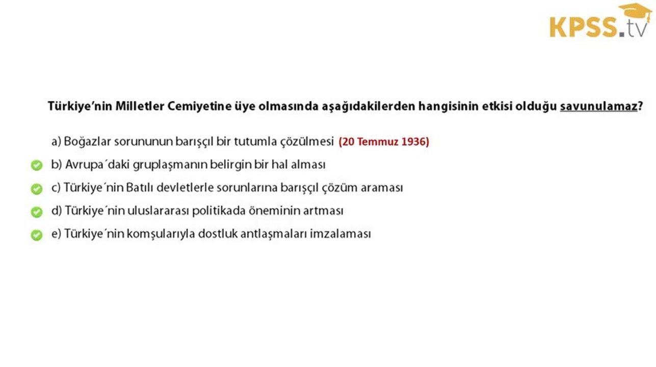 KpssTv | 2011 Kpss Lisans - Genel Kültür  30. Soru