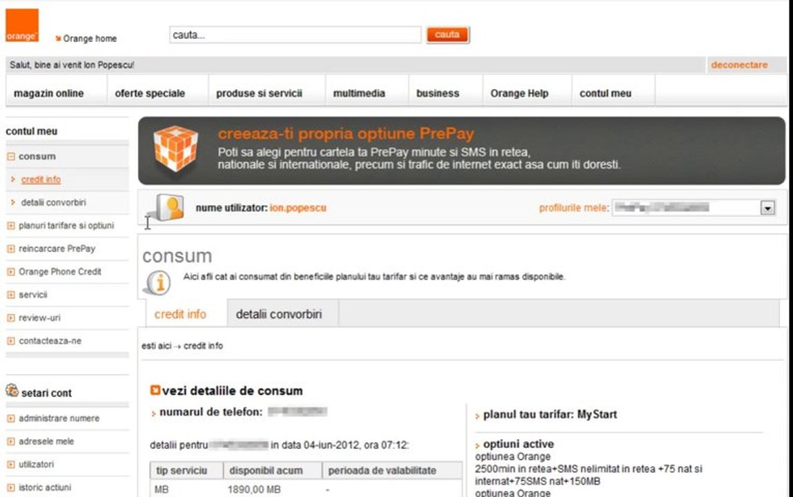 contul tau Orange: vezi detaliile convorbirilor pentru numarul tau PrePay