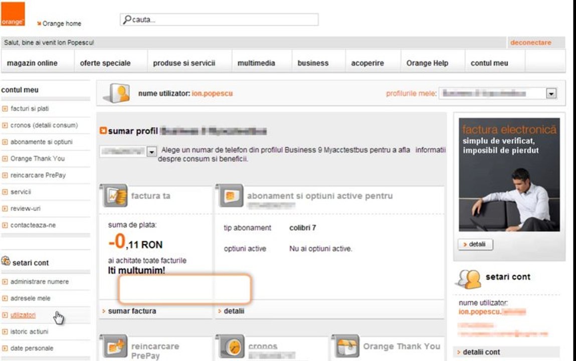 contul tau Orange: vezi lista utilizatorilor care au acces la acelasi cont de abonat