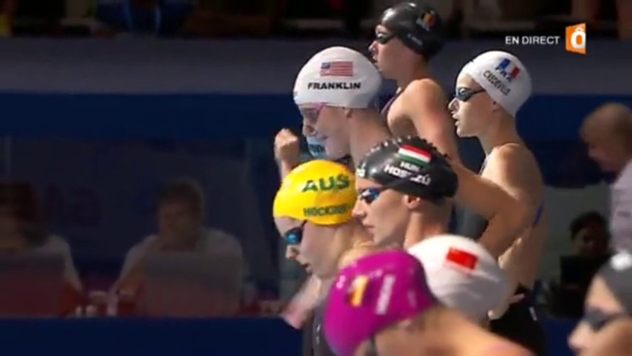 Série 100m dos (F) - ChM2013 natation (Credeville)