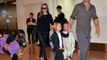 Brad Pitt and Angelina Jolie arrive with their kids in Japan