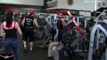 Jay cutler trains leg hamstrings workout 12 week from Mr Olympia 2013