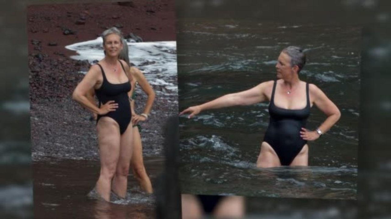 Jamie Lee Curtis am Strand