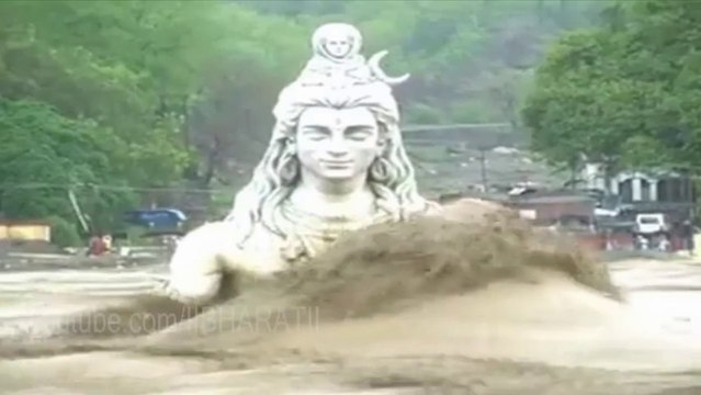 Heavy Flood in Uttarakhand - Statue of Lord Shiva in Rishikesh Ganga Washed Away