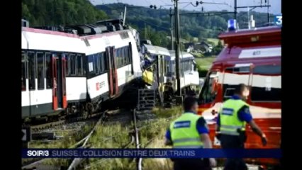 Suisse : collision entre deux trains