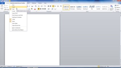 Interface MS word Urdu