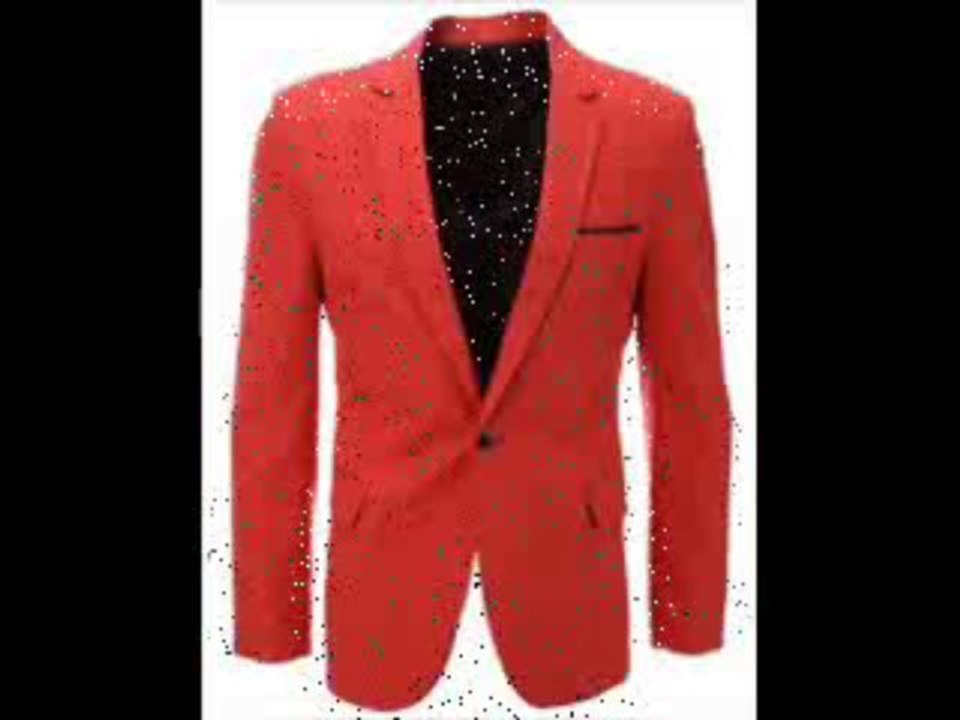 FLATSEVEN Mens Slim Fit Stylish Peaked Lapel Blazer Jacket W