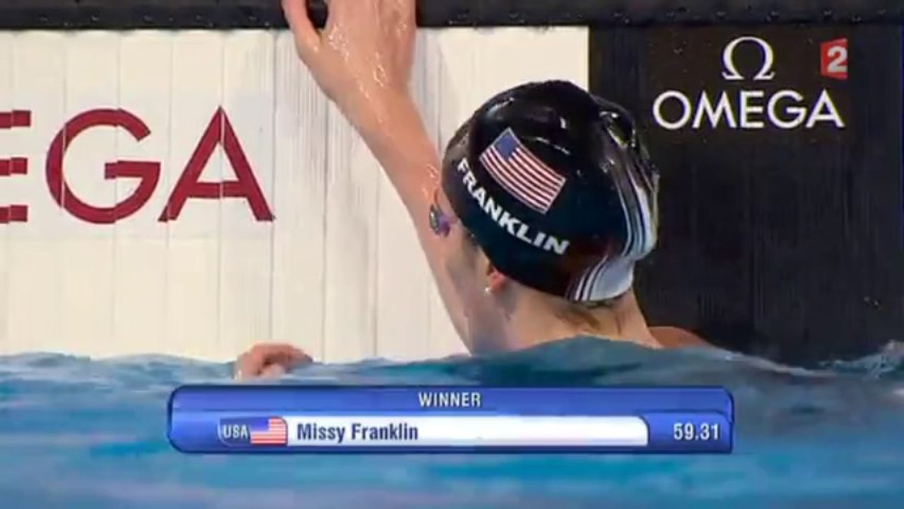 Missy glisse mais règle tout le monde en demi-finales du 100m dos - ChM 2013 natation