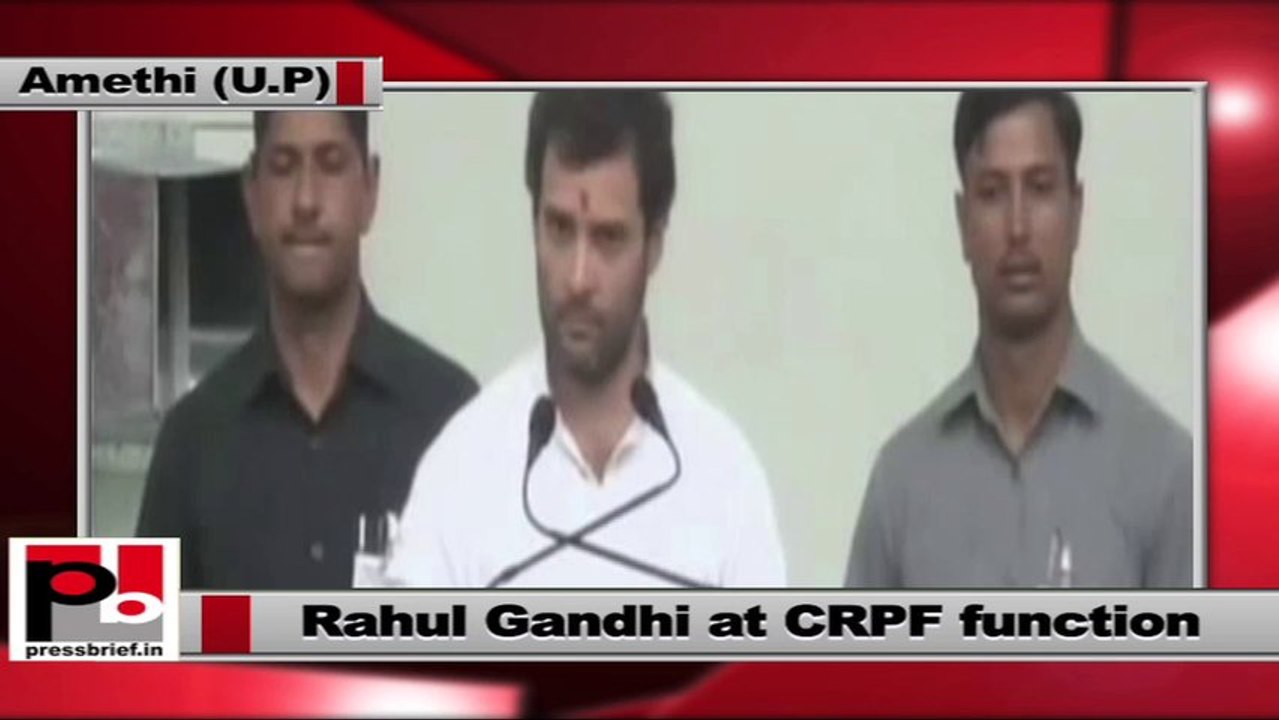 Rahul Gandhi speaks at CRPF function in Amethi Part 04