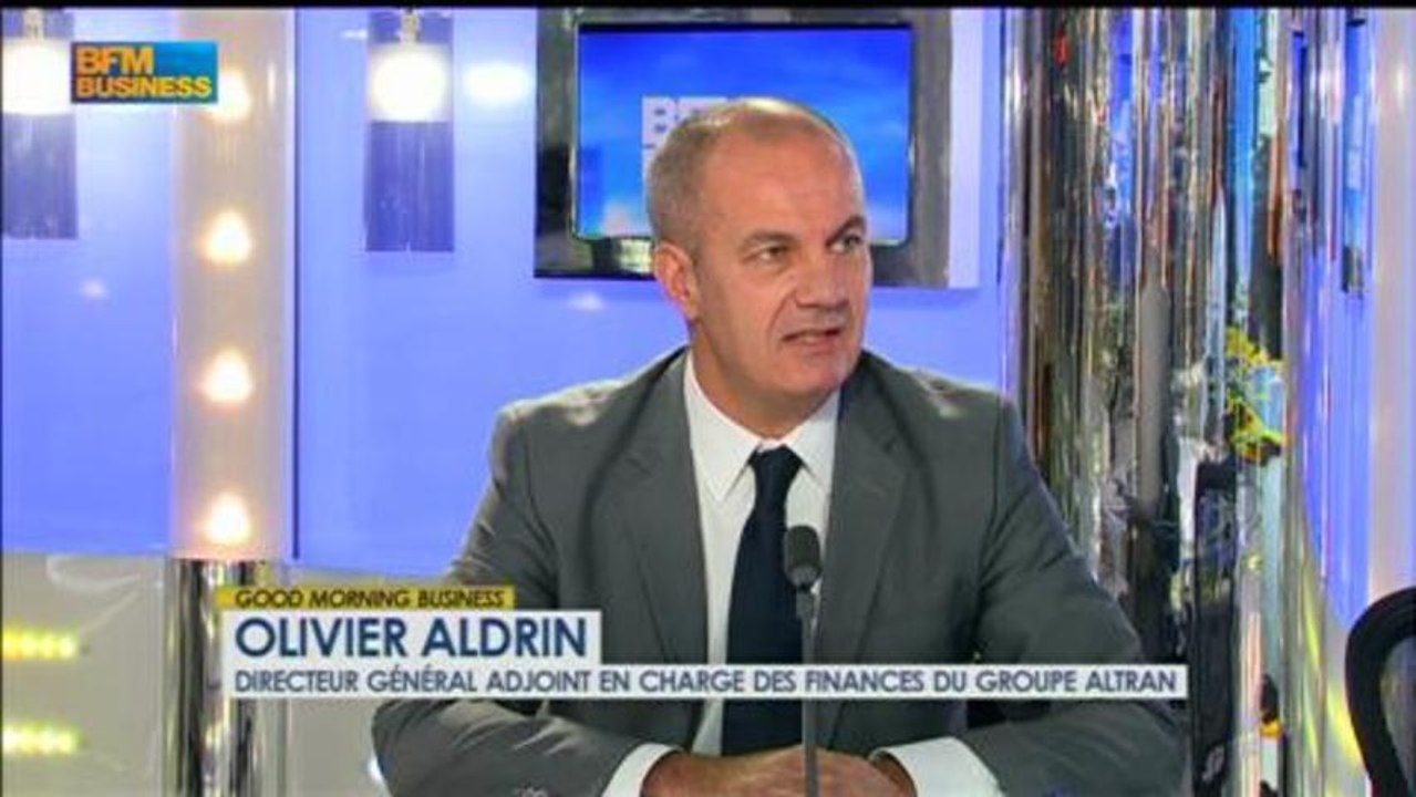 Olivier Aldrin, DGA en charge des finances du groupe Altran, dans Good Morning Business - 30 juillet
