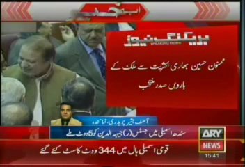 Breaking News: PML-N Mamnoon Hussain Wins Presidential Poll