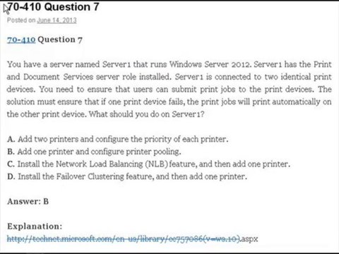 Microsoft 70-410 Braindumps