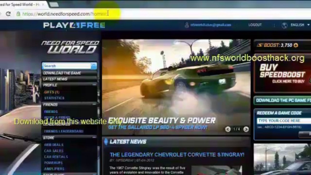 Need For Speed World Boost Generator