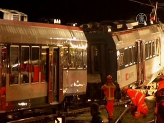 Столкновение поездов в Швейцарии: погиб машинист