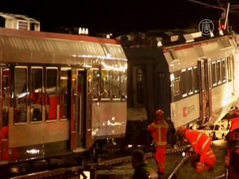 Столкновение поездов в Швейцарии: погиб машинист
